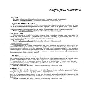 DINÁMICA - Juegos para conocerse