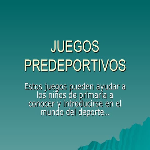 Juegos Predeportivos