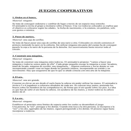 Juegos cooperativos 2