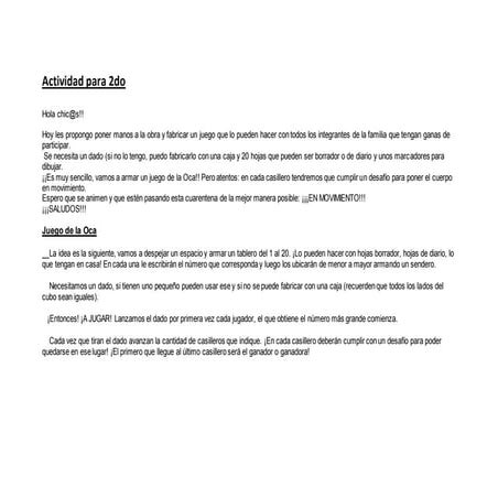 ACTIVIDAD SEGUNDO Y TERCER GRADOS