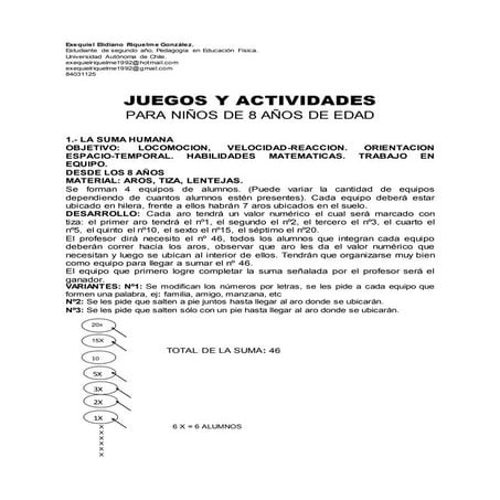 Juegos y actividades de Educación Física para niños de 8 años 