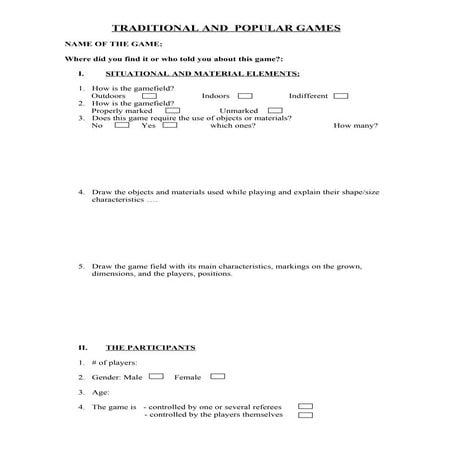 Popular & traditional games. 2nd ESO. 