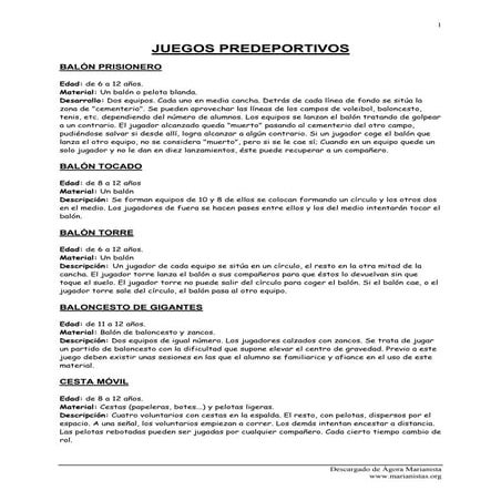 Juegos predeportivos