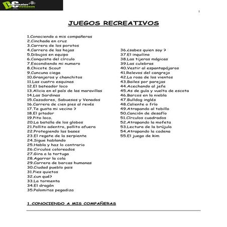 Juegos recreativos i