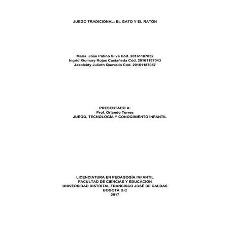 Juego tradicional  el gato y el ratón (1