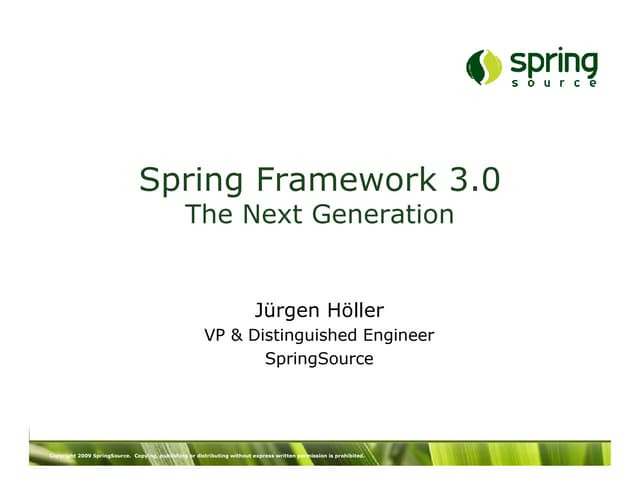 Lo nuevo  en Spring 3.0