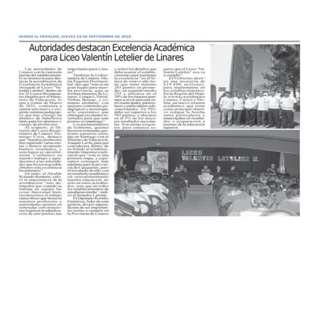 Jueves 23 de septiembre 2010