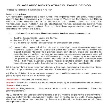 EL AGRADECIMIENTO ATRAE EL FAVOR DE DIOS