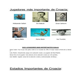 Jugadores más importante de croacia