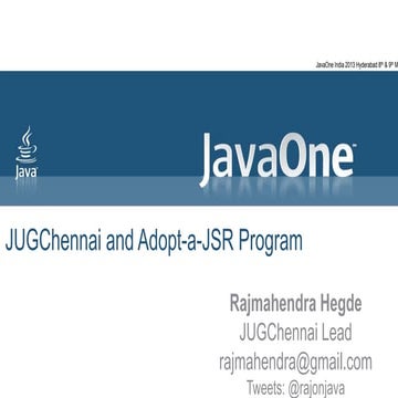 JUGChennai and Adopt-a-JSR program
