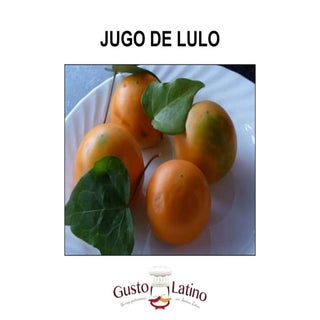 Jugo de lulo receta