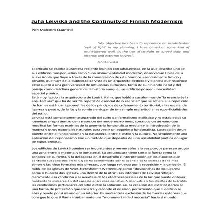 Juha leiviskä and the continuity of finnish modernism | DOCX
