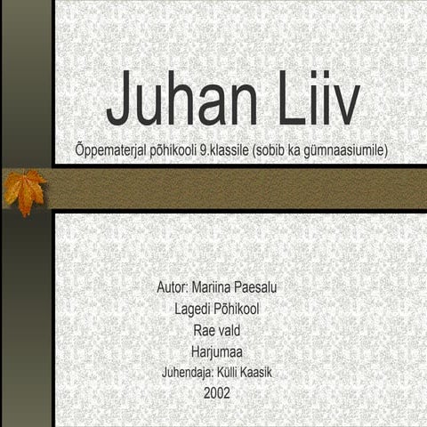 Juhan liiv