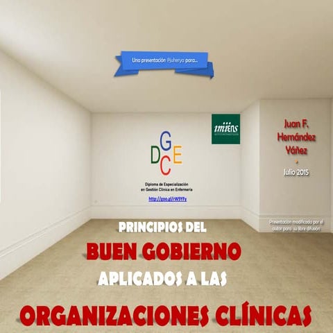 Principios de buen gobierno organizaciones clínicas by @juherya