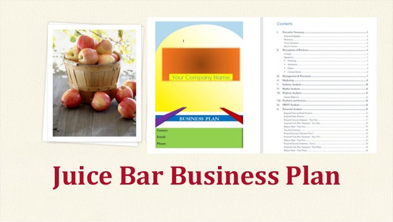juice bar business plan