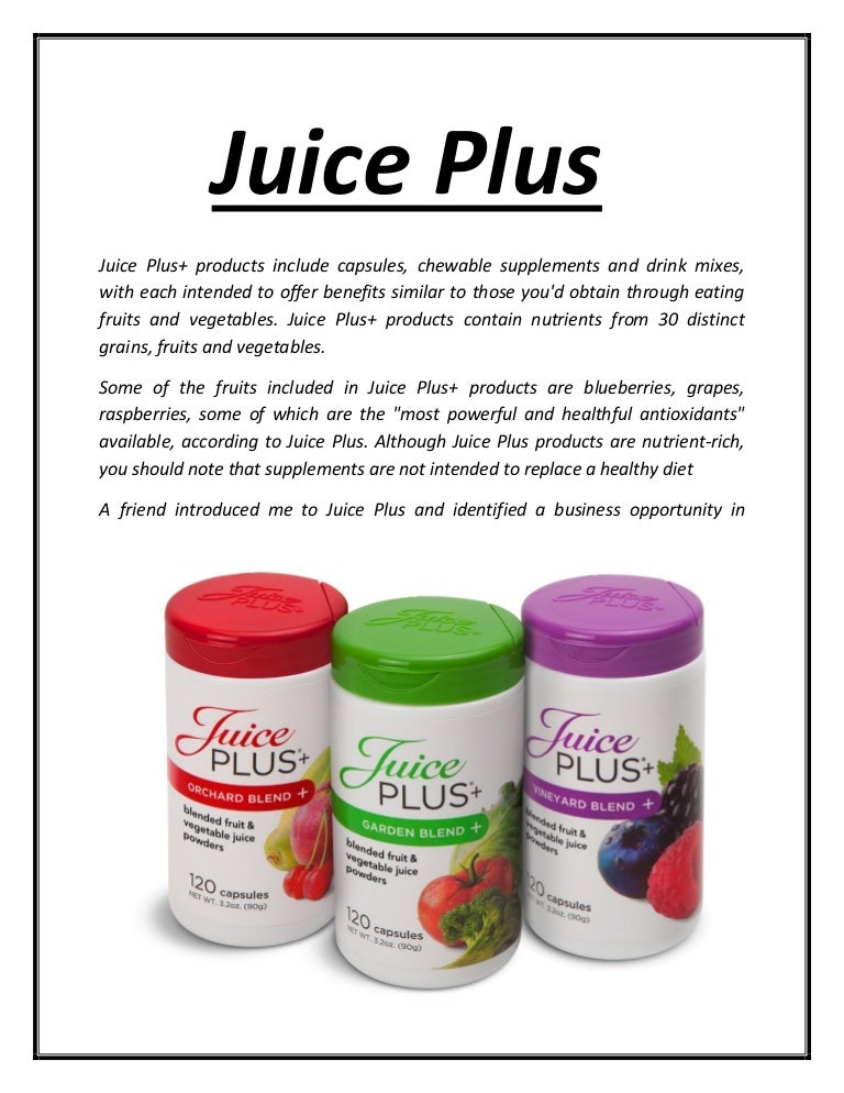 Juice plus