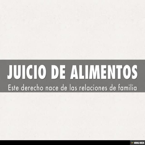 JUICIO DE ALIMENTOS