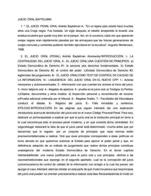 Juicio oral baytelman