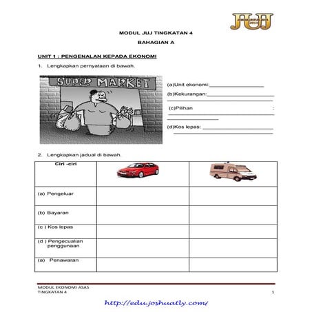 Ekonomi Asas (buku aktiviti) tingkatan 4-5