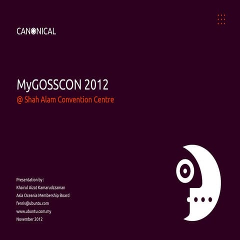 Juju introduction @ MyGOSSCON 2012
