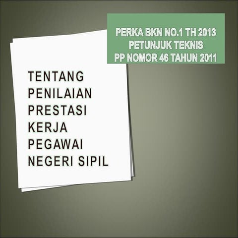Juknis Penilaian Prestasi Kerja PNS