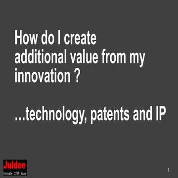 Juldee IP and tech monetization v4 by ex-Hewlett-Packard Director of IP Fas M...