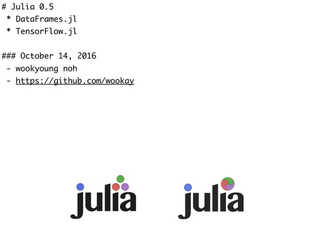 Julia 0.5 and TensorFlow