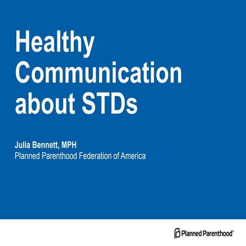 Healthy Communication about STDs | PPTX