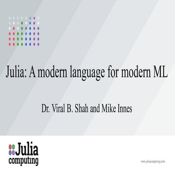 Вебинар: Julia — A fresh approach to numerical computing and data ...