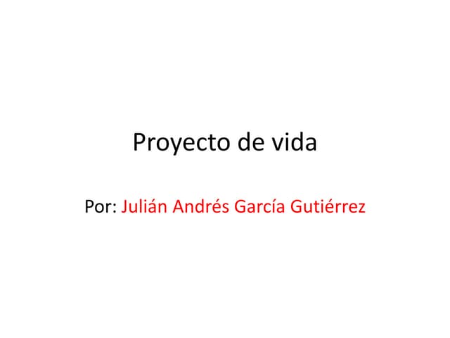 Proyecto De Vida