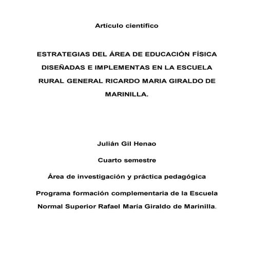 articulo científico estrategias de educación física 