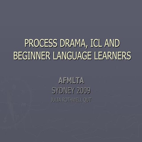 Intercultural language learning: performance and reflection through process d...