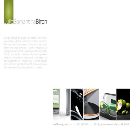 Julie Biron | Design Portfolio | PDF