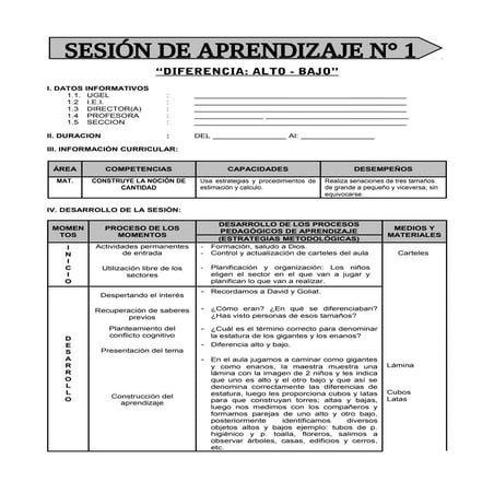 SESION DE APRENDIZAJE JULIO 4 AÑOS