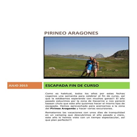 Relato de Viaje en Autocaravana por el Pirineo Aragonés