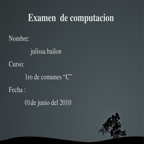 EXAMEN DE COMPUTACION