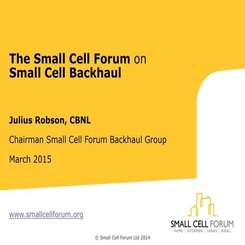 Julius Robson: Small Cell Backhaul