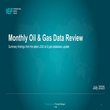 July-25 Monthly O&G Data Review - summary month by month | PDF