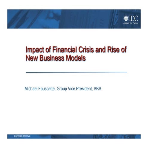 Fin Crisis & the impact on the software industry