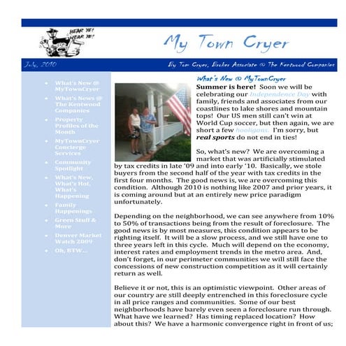 MyTownCryer July, 2010