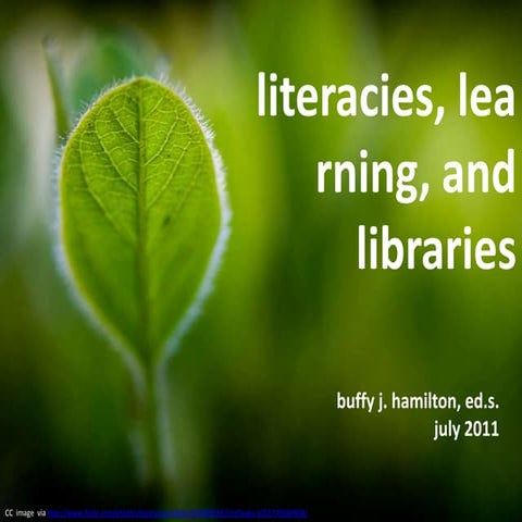 Literacies, learning, and libraries