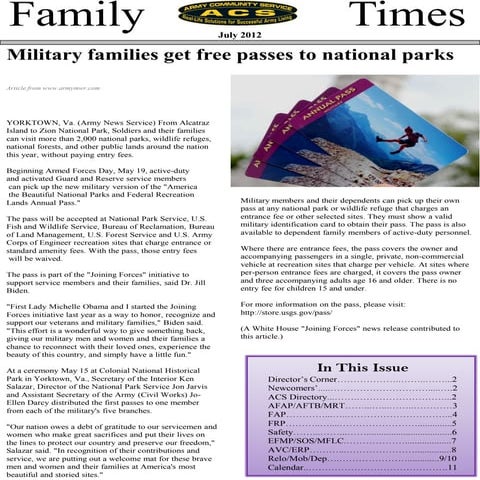 July 2012 newsletter