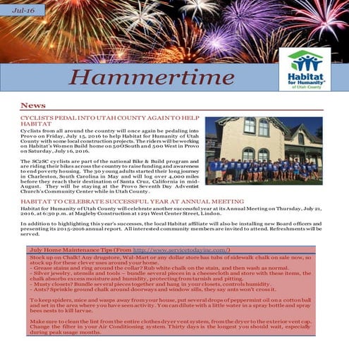 July newsletter2016