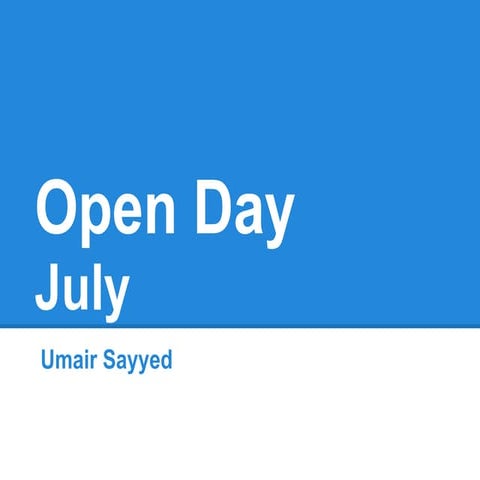 July Open Day at ERPNext