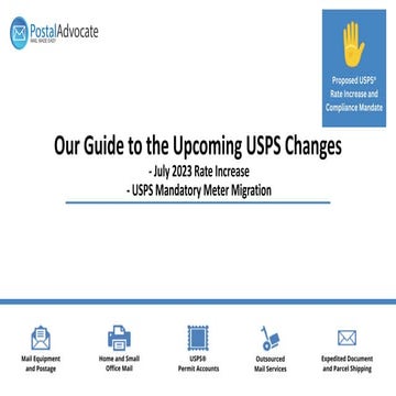 Proposed USPS® Rate Increase and Compliance Mandate – How Does This ...