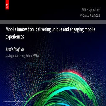 JUMP13 Whitepapers Live: Mobile Innovation