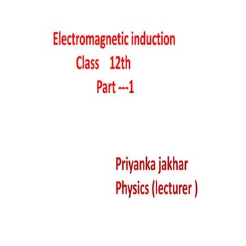 electromagnetic induction ( part 1 )
