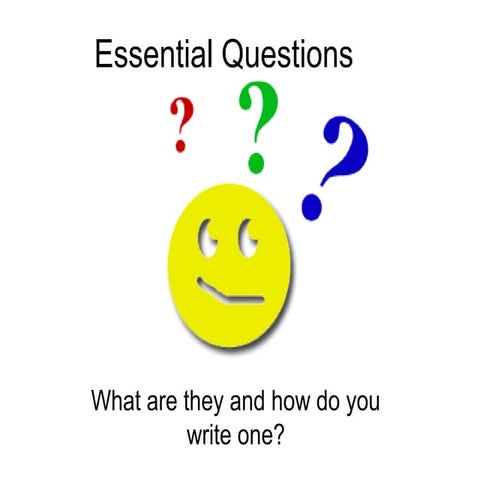 Jumpstart essential questions