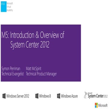 VMWARE Professionals -  Intro to System Center 2012 SP1