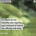 Net neutrality is officially over, trade tensions escalate at G7, and other news